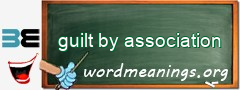 WordMeaning blackboard for guilt by association